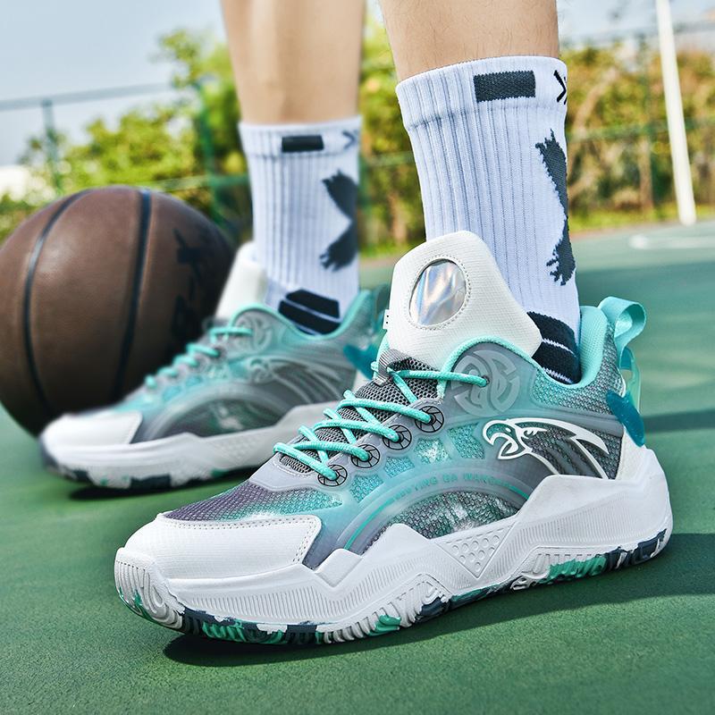 Luminous breathable mesh basketball shoes, luminous sole basketball shoes, friction has sound