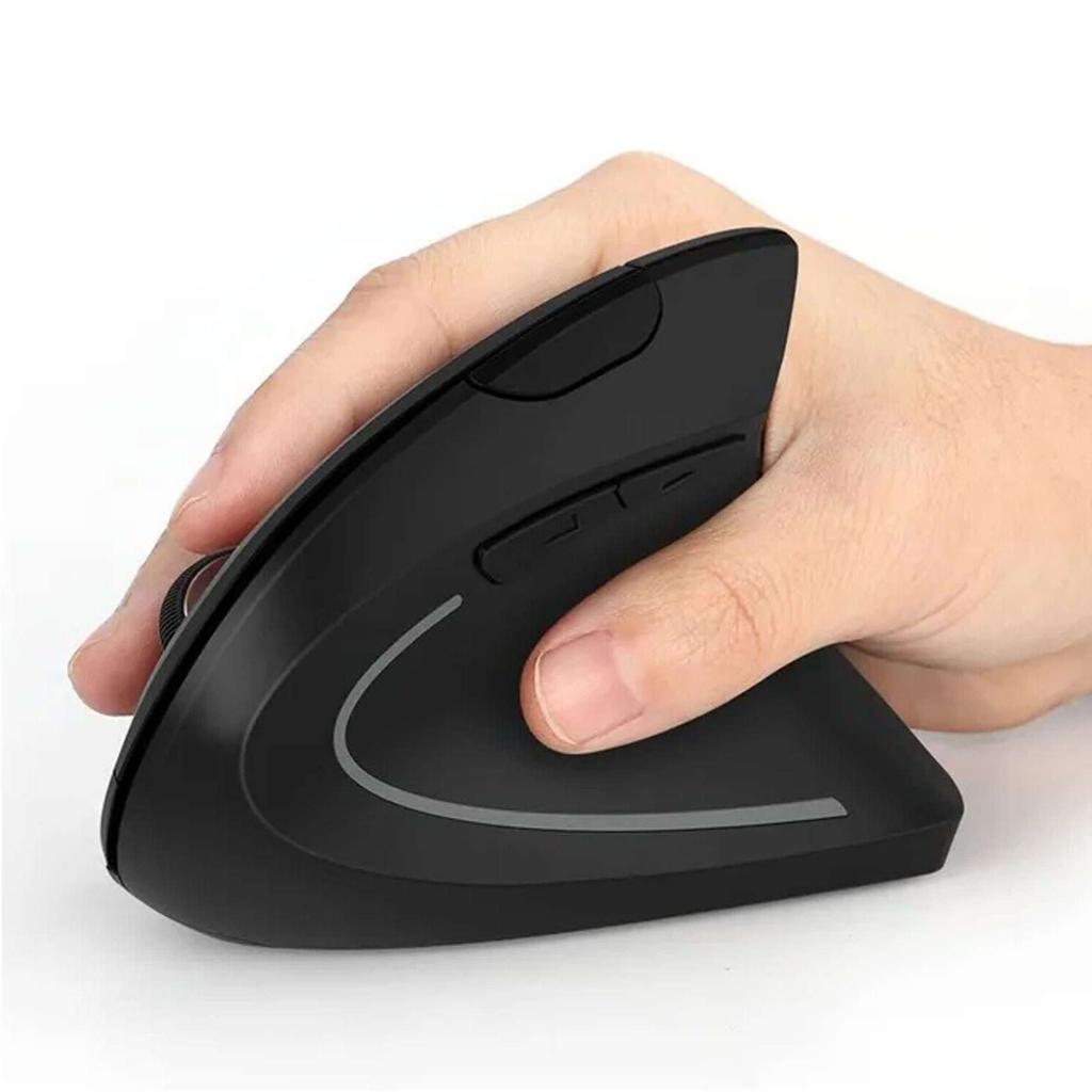 Myszka Bezprzewodowa Wertykalna Mysz Gamingowa Pionowa Ergonomiczna Do Laptopa Pc Praworęczna Cicha Czarna