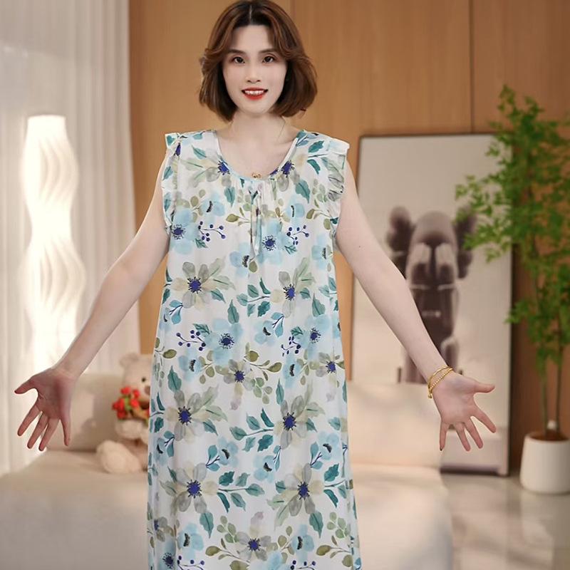 Women's Cotton Silk Camisole Pajama Dress - Summer, Loose Fit, Cute Japanese Style, Sexy and Thin, Perfect for Students
