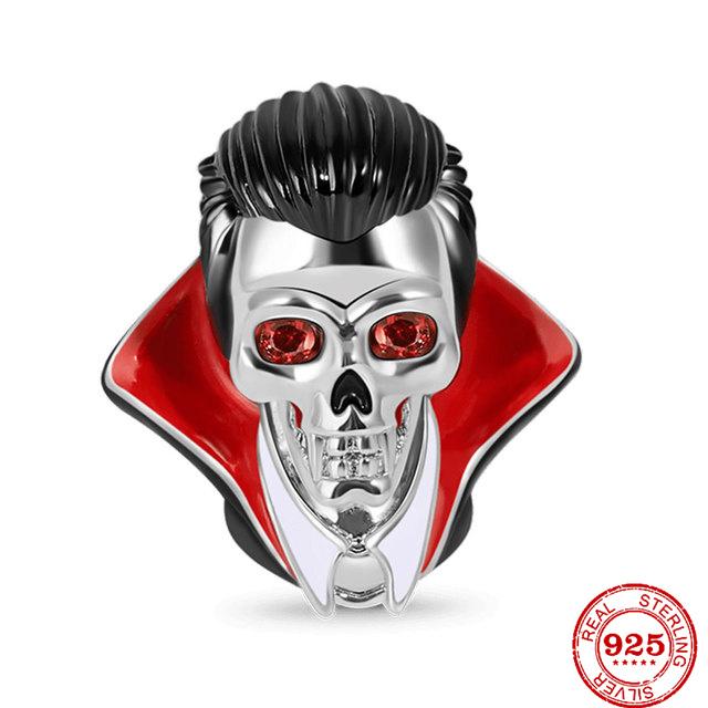 New Copper Skull Extraterrestrial Charm Of Ley Chain Bead Fit Original Bracelet Accessories Diy Women Jewelry