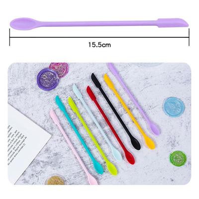 Spatulă din silicon Borcan răzuitor Vârf linguriță lungă cu două capete