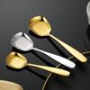 304 Stainless Steel Square Head Flat Bottom Spoon - Ideal for Dining, Dessert, and Watermelon.