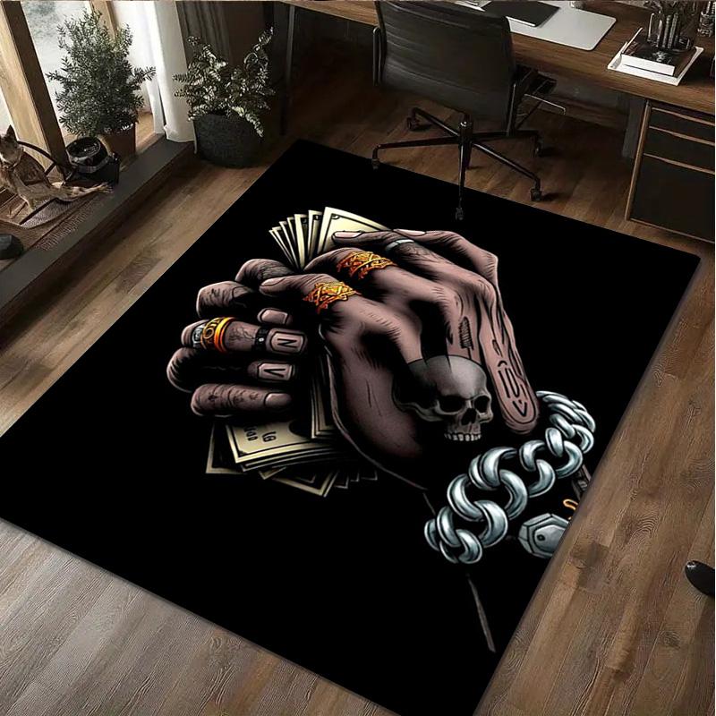 1Pc Dices Print Rug - Home Decoration Carpet For Living Room Bedroom Flooring Computer Chair Area Rug