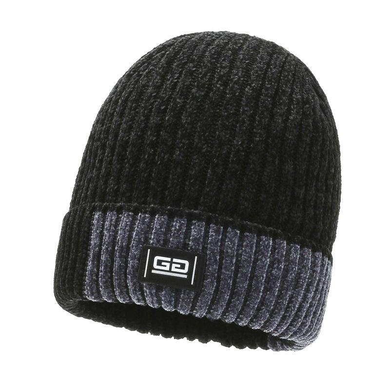 

Мужская зимняя флисовая вязаная шапка Chenier Wool Ear Protector Young Boys Ski Hat Thicked Thermal Pullover чёрный