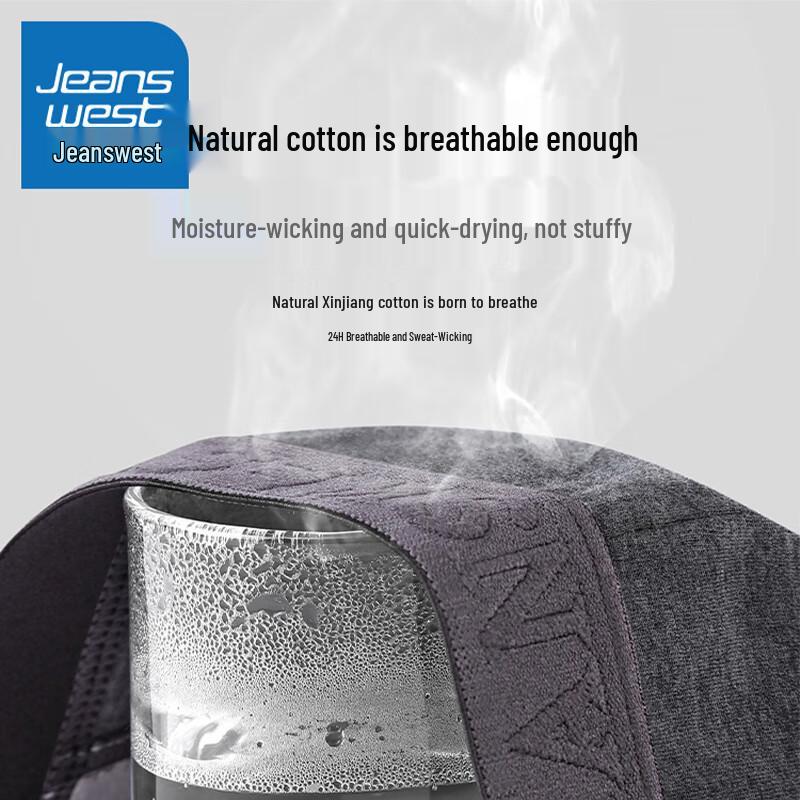 Jeanswest Men's Cotton Antibacterial Boxer Briefs 4-Pack