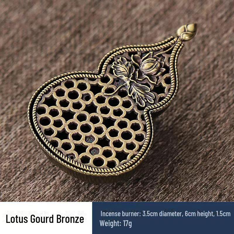 Vertical Baifu Hollow Creative Alloy Incense Burner - Office Decor