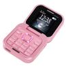 Kleines Klapphandy, faltbar, interner und externer Doppelbildschirm, HD-Kamera, Klapphandy, Pink