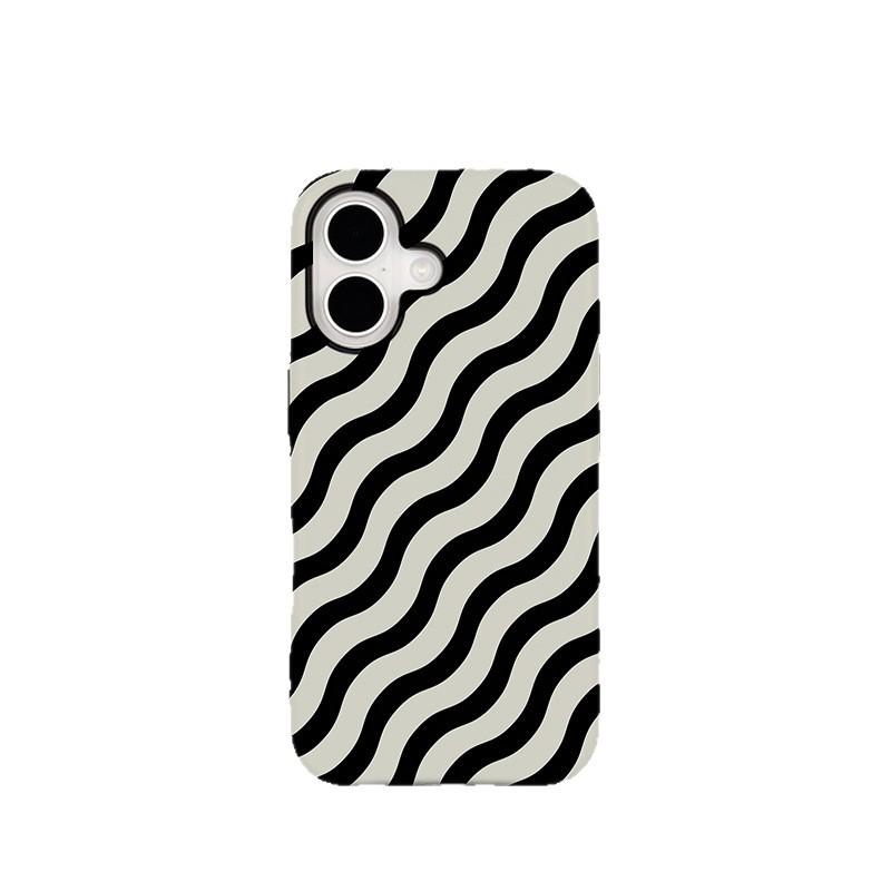

Black Rice White Stripe Magnetic 2-in-1 Case for Apple 17 & Samsung S26+ Apple 16