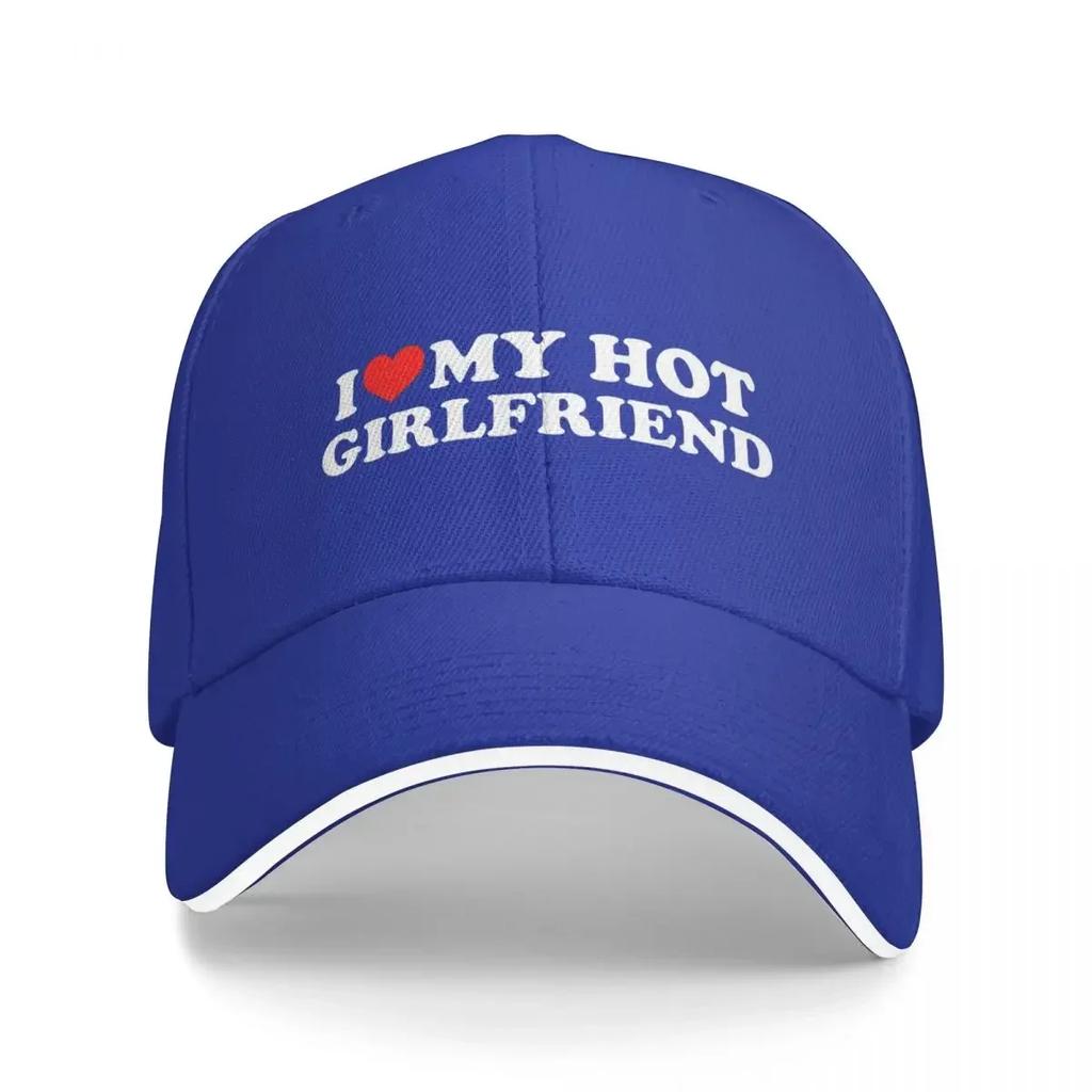 New I Love My Hot Girlfriend I Heart My Hot Girlfriend Cap Casual Baseball Caps Adjustable Hat Hip Hop Summer Unisex Baseball