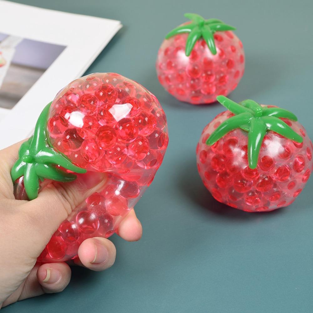 Squishy Tomato Squeeze Toy Stress Relief Fidget Sensory Toys For Adults Kids Slow Rebound Anxiety Adhd Autism Party Favors Gifts