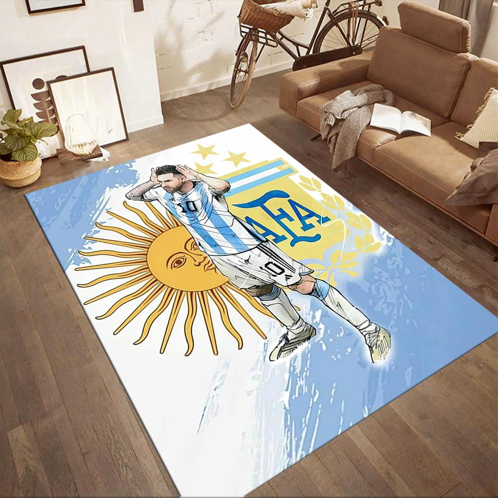 Messi's Iconic Number 10 Square Rugs Are a Great Choice for Living Rooms, Bedrooms, Home Décor, and As Gifts.