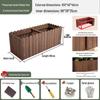 Outdoor Carbonized Solid Wood Planter Box