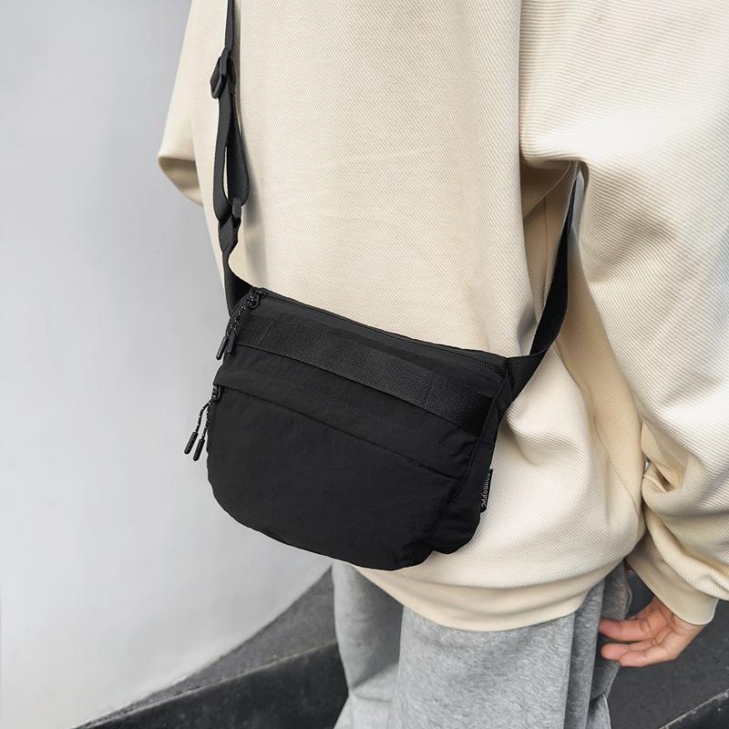 New solid color casual nylon oblique span women's simple large-capacity sports travel backpack storage duffel bag