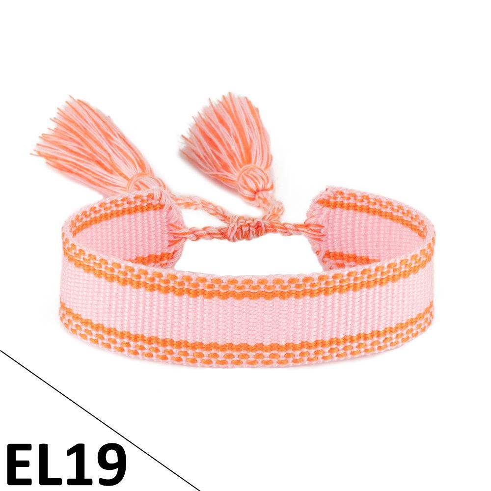 Плетеное браслет-кисточка ручной работы с индивидуальной вышитой эмблемой