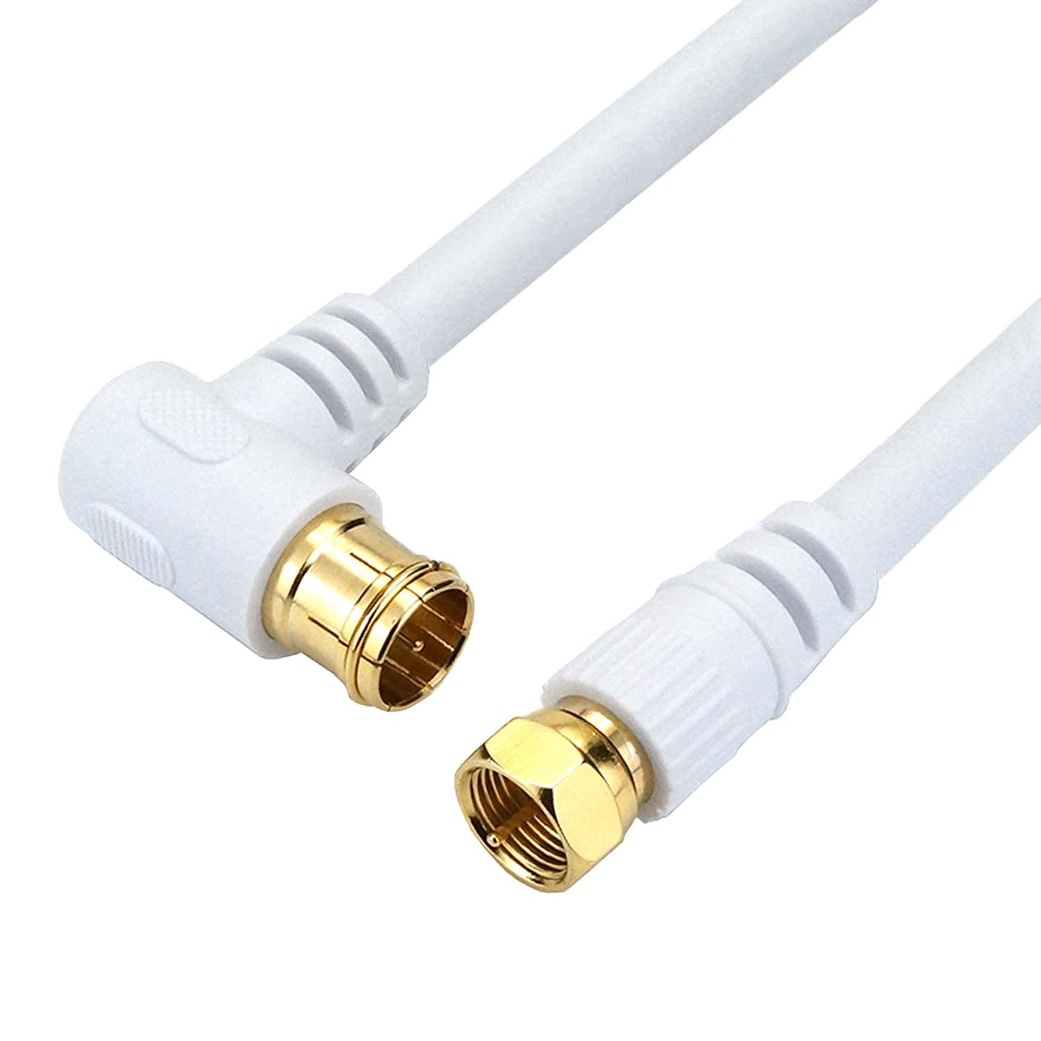 

Horlick Antenna Cable Coaxial 15m Broadcasting White Connector S-5C-FB [4K8K (3224MHz)/BS/CS/Terrestrial Digital/CATV Compatible] L-shaped Plug-in білий