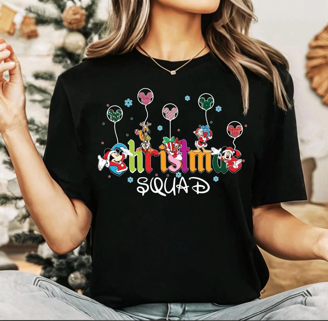 2024 Christmas unisex t-shirt,Night before christmas party, Christmas squad XL