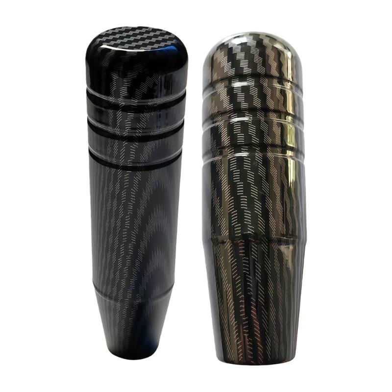 Ergonomic Manual Shifting Handle With Carbon Fiber Texture For Enhanced Comfort During Driving And Universal Vehicle Fitment Easy Installation