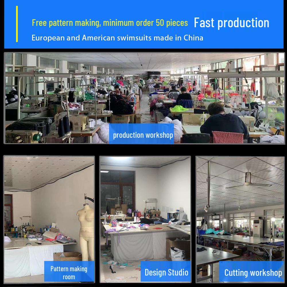 European & American Print Color Block Long Sleeve Surf Suit - Women's Sun Protection Swimwear