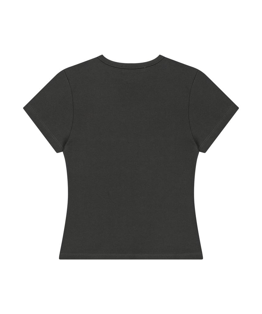 Aejeuyua Cross Hotfix T-Shirt Charcoal