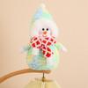 Fluffy Santa Claus Plush Toys 35cm Snowman Stuffed Dolls  Xmas Festival Decor