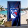 Asciugamano da Spiaggia Stampa New York Rangers Morbido Portatile Asciugatura Rapida?Asciugamano Asciutto Per Piscina Vacanza Estiva Sport all'Aperto