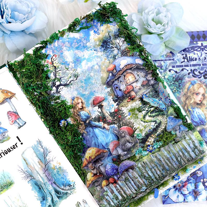 Cross-Border Pet Sticker Pack: European & American Alice Art for Junk Journals & Collages