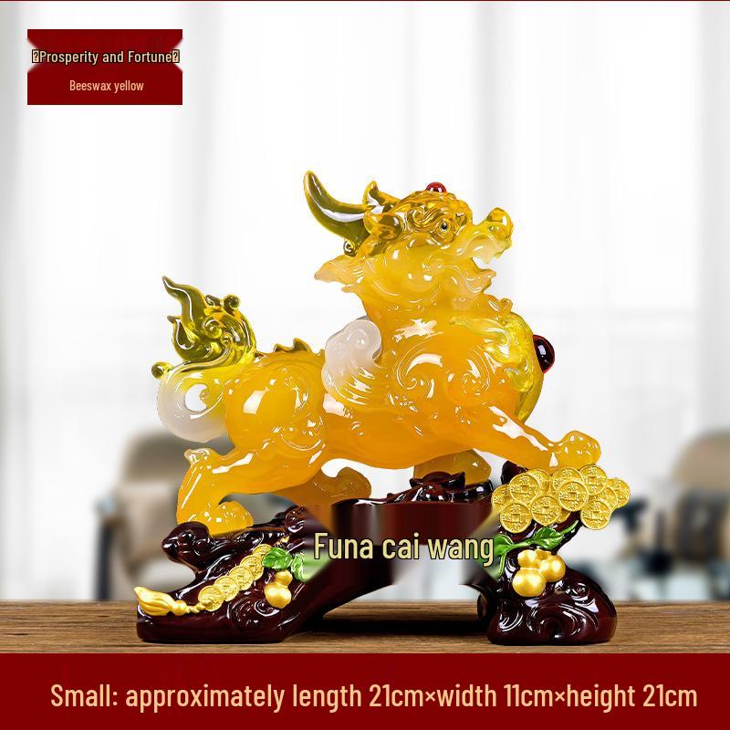 Lucky Pixiu Ornament Pair for Living Room, Office Desk, or Gifts