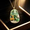 1 Pendentif Collier Déesse Émail Métal Grue Motif Pêche Talisman Chanceux Bijoux Pour Femmes Quotidien Fête