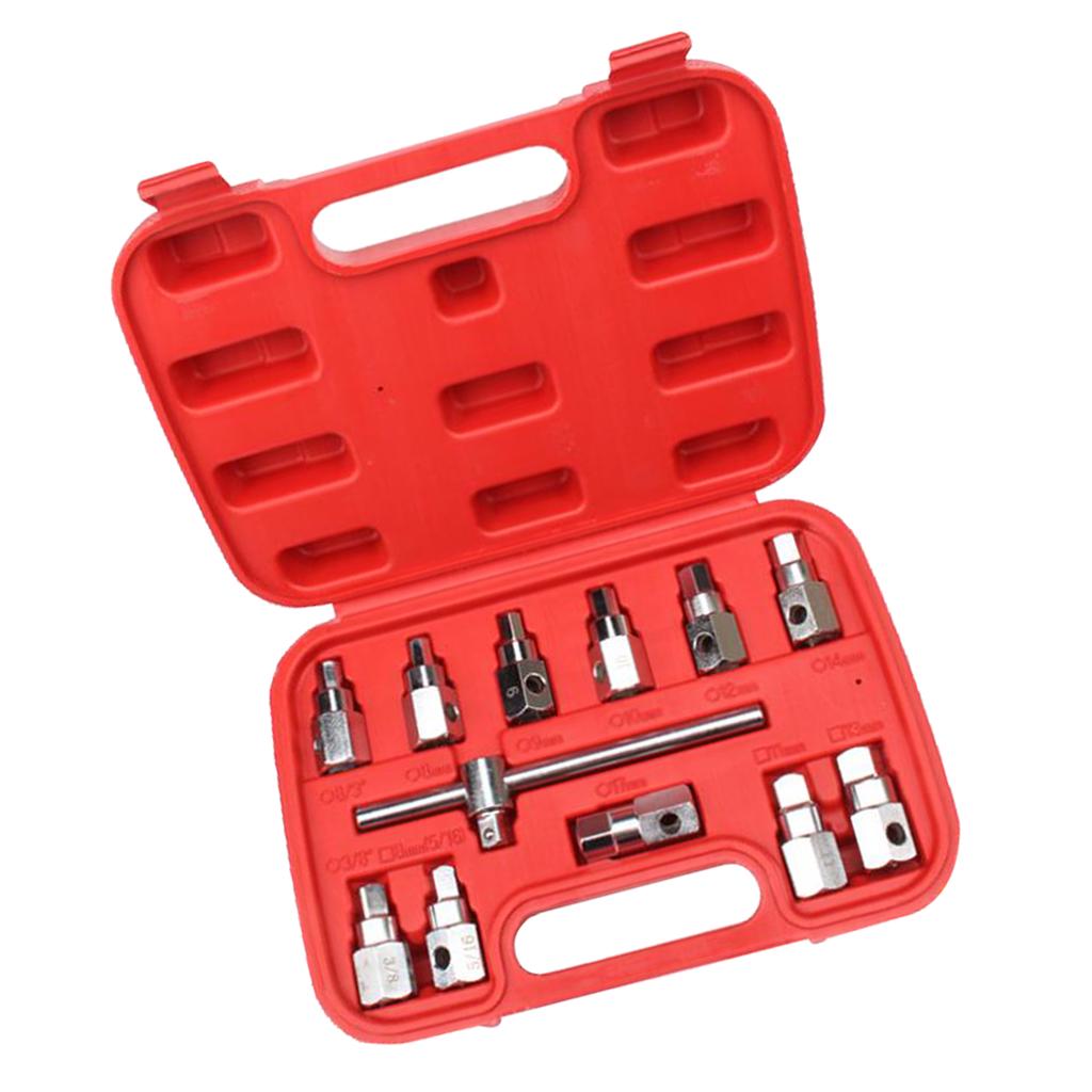 Buy 12pcs Oil Drain Plug Key Socket Square Hexagon Kit Car Repairing