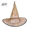Carnival Night Outfit Halloween Organza Witch Hat for Women, Adult Wizard Costume Family Holiday Souvenirs Accessories, Lightweight Breathable Pointed