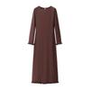 Spring New Women's Clothing French Style Casual round Neck Long Sleeves High Waist A- line Knitting Mid Length Long Length Mini Dress