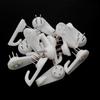 12/25pcs Hard Wood Solid Wall White Picture Photo Oil Painting Mirror Frame Clock Plastic Invisible Hook Hanger Clip