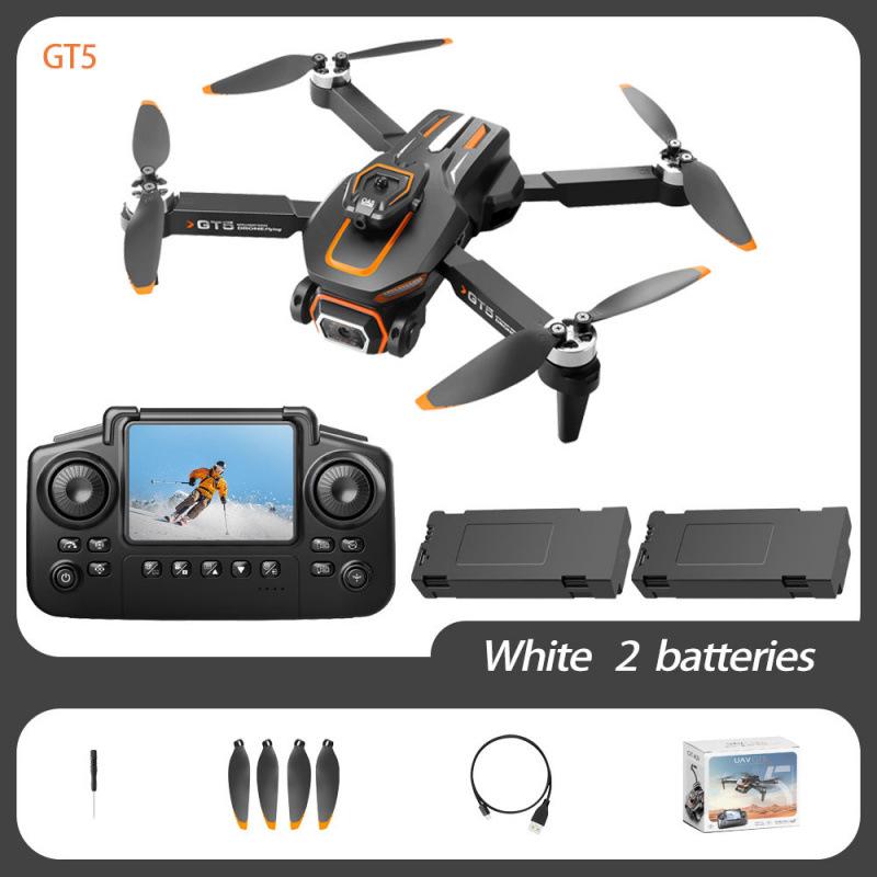 GT5 Drone with Brushless Motor, Optical Flow, Obstacle Avoidance, Remote Control, and Aerial Photography Capability.