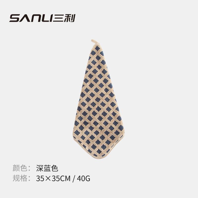 

Полотенце коралловый флис маленькое квадратное полотенце для мужчин и женщин, впитывающее полотенце для умывания с ананасовой клеткой, детское полотенце для лица 35*35 темно-синий