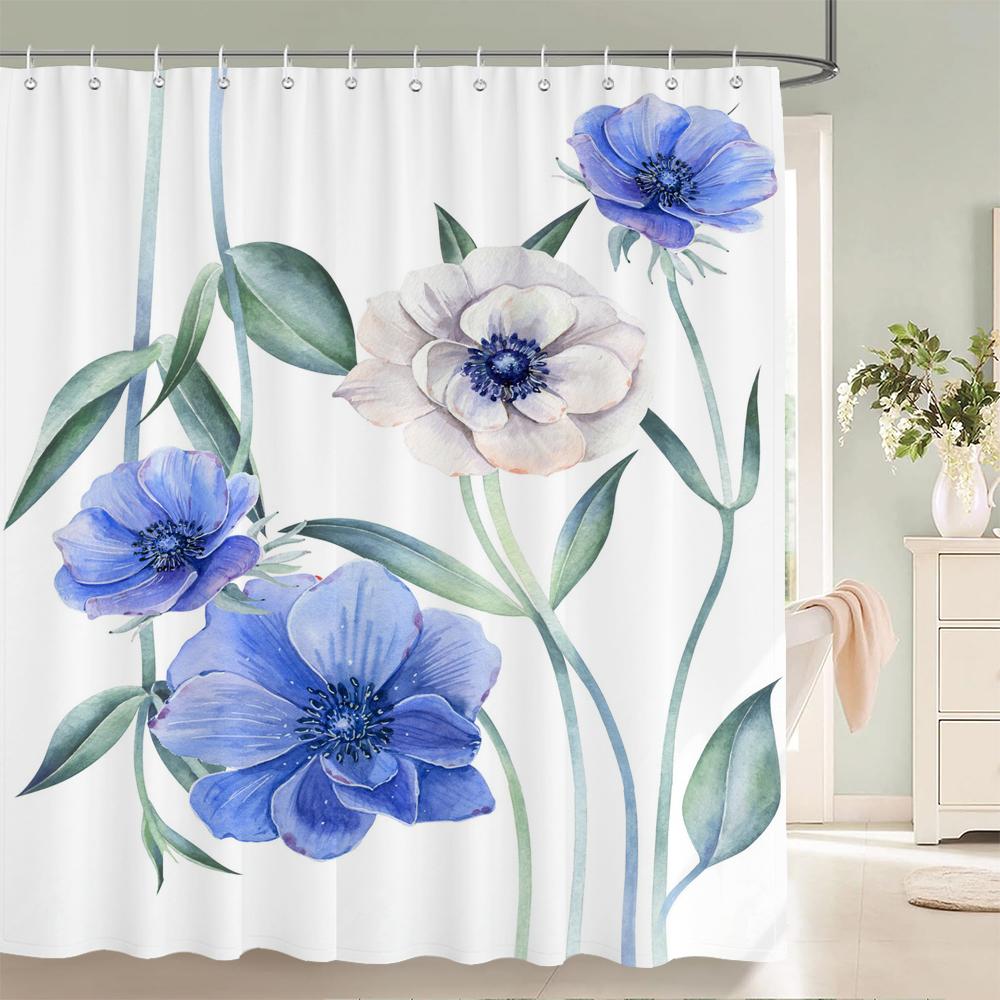 Beautiful Colorful Sunflower Flower Printed Shower Curtains Frabic Waterproof Polyester Decor Bath Curtain With Hooks 240x180cm