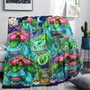 Bulbasaur Print Flannel Blanket, Ultra Soft High Quality All Seasons Warm Throw, Home Decor Cozy Blanket, Perfect Christmas Gift