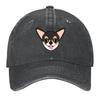 LOVE Black Tricolor Chihuahua Baseball Cap Fashionable |-F-| Icon Rave Man Women's