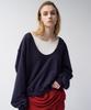 THE N:L Deep U-Neck Sweatshirt - [Navy]