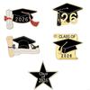 Black Golden Mortarboard Brooches Class of 2026 Doctorial Hat Brooch  Academic Celebrations