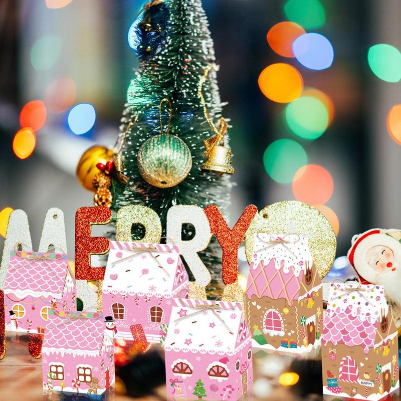 

Christmas House Cookie Boxes Cardboard Gingerbread House Treat Boxes School Classroom Parties 24X Goodie Paper Boxes For Holiday United States