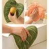 Absorbent Hanging Hand Cloth Thickened Handkerchief Rag Leaf Style Hand Towel  for Kitchen Bathroom