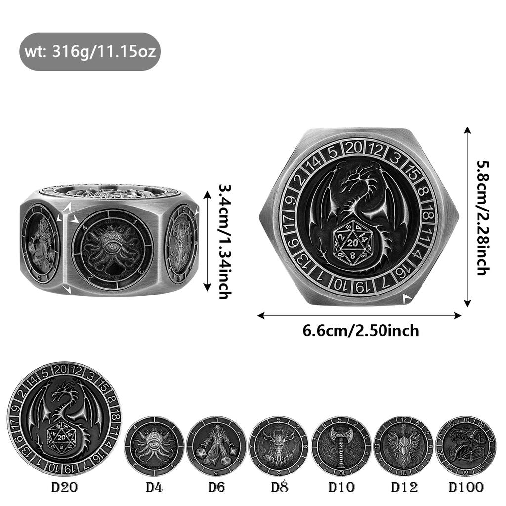 Achtseitige Muster Würfel Rollenspiel Party Geschenk Würfel D4/D6/D8/D10/D12/D20