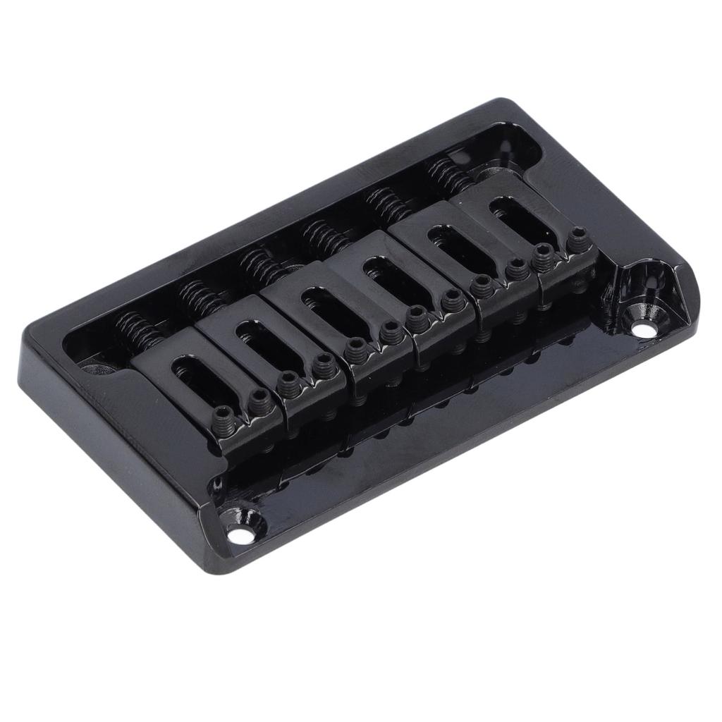 6 String Electric Guitar Bridge Kit Brass Through Body Non Tremolo Guitar Bridge with Wrench for St