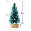 12pcs Mini Christmas Trees Bottle Brush Trees Plastic Winter Snow Ornaments Tabletop Crafting DIY Decoration Christmas Gift LXY