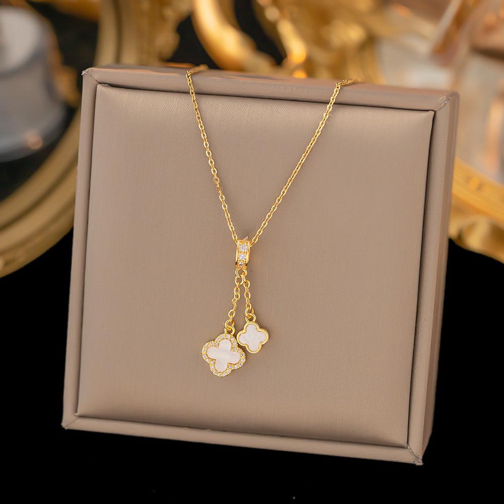 Titanium Steel Non-Fading Necklace: Elegant, Summer-Ready Clavicle Jewelry for Women