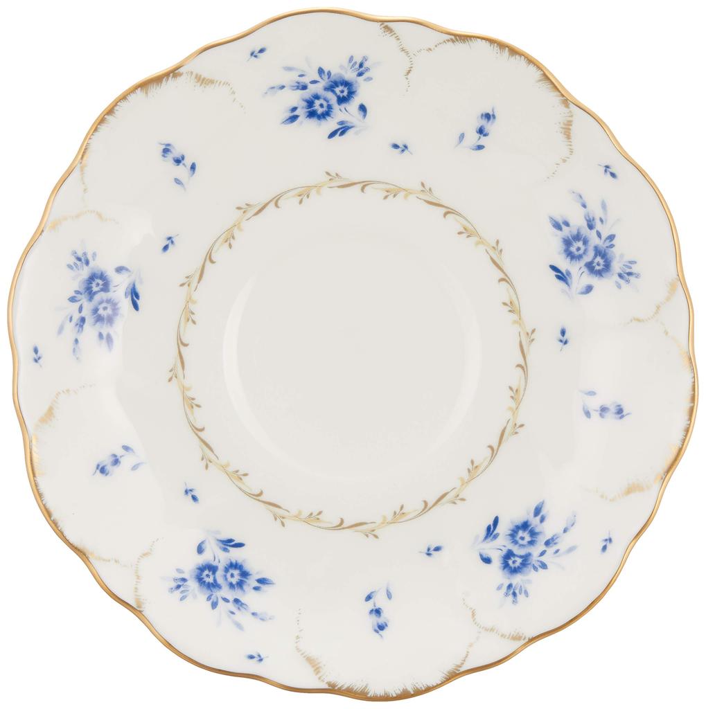 NARUMI Fiorista Cup and Saucer with a Floral Elegant Perfect for Tea and A Perfect Wedding Gift Product Set, 200cc, Blue, Print. Cute, Stylish,