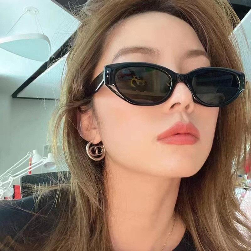 Retro Cat Eye Sunglasses Women'S Advanced Uv Protection Square Garden Face Same Glasses Sunglasses