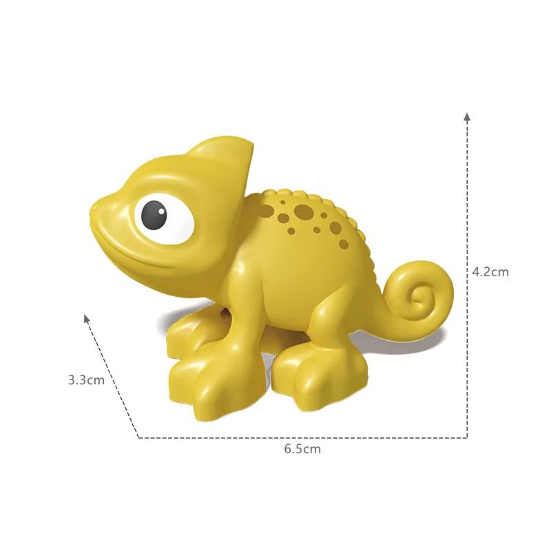 Big Building Blocks Zoo Animal Figure Accessories Frog Snail Dog Comptatible Large Bricks Children Kids Assembly Toys Party Gift