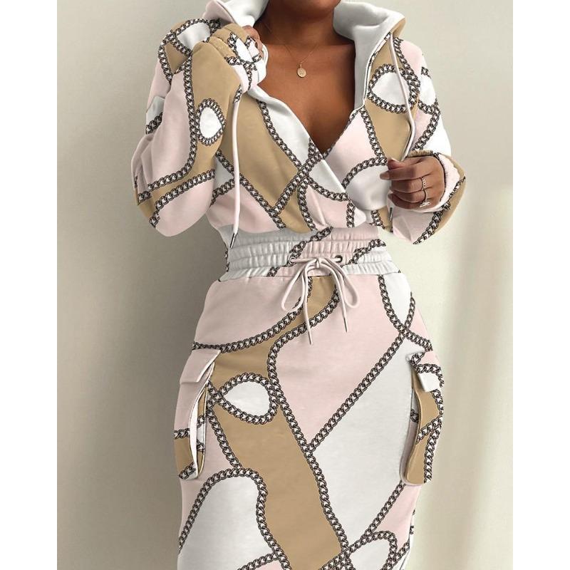 IHUASU Women's Fashion Autumn Winter Long Sleeve Casual Dresses Elegant