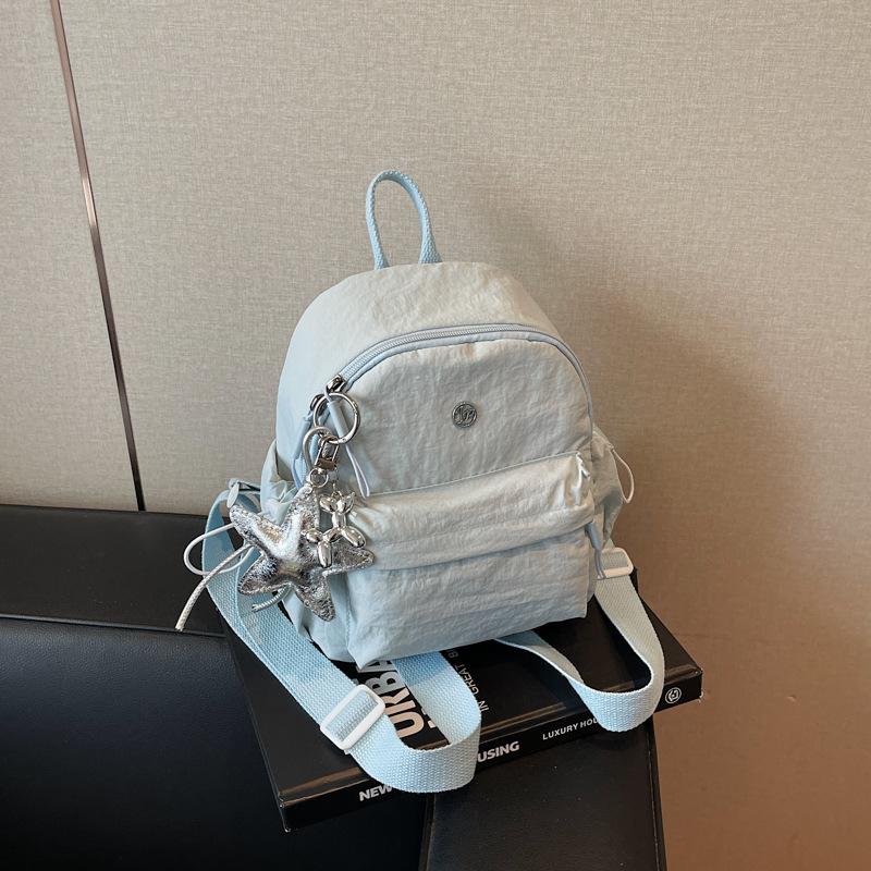 Ins Korean Version of Nylon Backpack New Large-capacity Casual Small Satchel Versatile Mini Lightweight Travel Bag